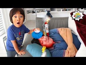 Ryan helps Sick Daddy and more kids learning video! - Videos For Kids