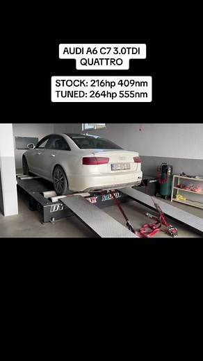 AUDI A6 C7 3.0TDI QUATTRO STOCK: 216hp 409nm TUNED: 264hp 555nm #dynomax #dynotesting #audi #quattro #rahovec #ecuchiptuning #performance #tuning #bosch #awd #winols #hp #performance #tuning #torque #ecuchiptuningperformance