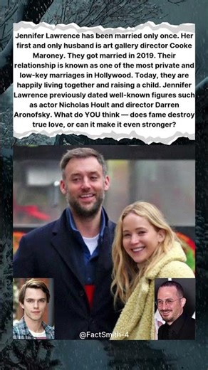 🎬 JENNIFER LAWRENCE: FIRST HUSBAND, MARRIAGE & LOVE LIFE ❤️✨