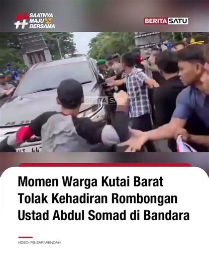Rombongan Ustaz Abdul Somad (UAS) mendapat aksi penolakan saat menghadiri Tabligh Akbar di Kutai…