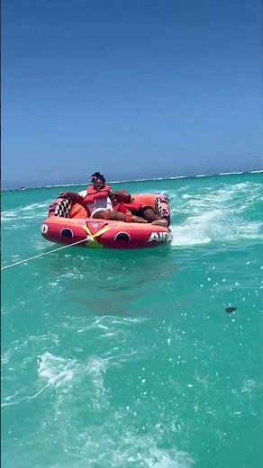 Water Tube Flips, Riders Splash Into Ocean