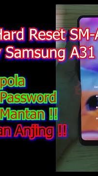 Tutorial Reset Samsung Galaxy A31 SM-A315G via Recovery