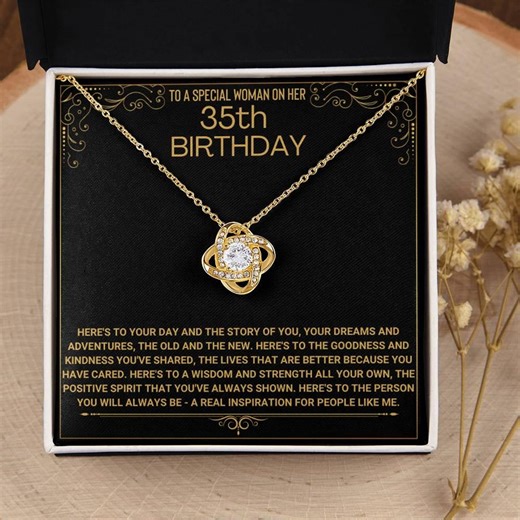 Happy 35th Birthday, 35th Birthday Gift for Her, 35th Birthday Card, 35th Birthday Necklace, 35th Birthday Present, Thirty-fifth Birthday - Etsy UK