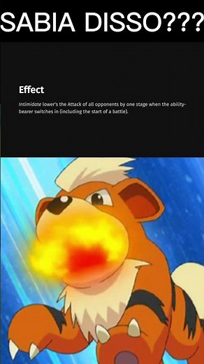 VC Sabia Dessa CURIOSIDADE Sobre a Habilidade INTIMIDATE em POKÉMON??? #Shorts