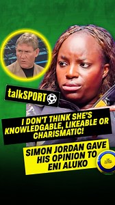 🗣️”I don’t think she’s KNOWLEDGABLE, CHARISMATIC or LIKEABLE‼️” Simon Jordan to Eni Aluko on @talksport You can watch the whole segment on the talkSPORT YouTube Channel💻 #talkSPORT #EniAluko #SimonJordan #Opinion #Football | The Futball Factory