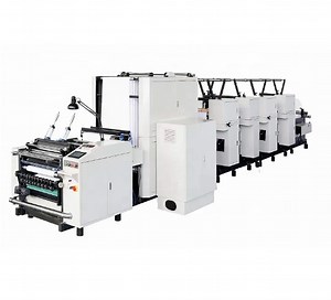 [Hot Item] Personalized Bank Paper Roll Slitting and Printing Machine Thermal Paper Cash Register Flexo 4 Colors Printing Slitting Machine