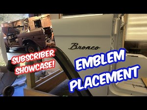Wildhorses Black Bronco Emblem Install - 1966 Ford Bronco Restoration Project