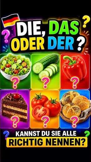 Deutsch Quiz: Der, Die oder Das? Nur Profis schaffen das 🔥 #deutschlernen #deutschkurs #learngerman