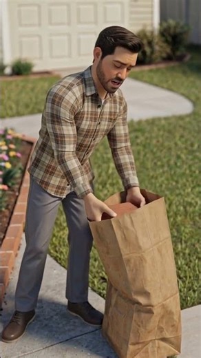 The Yard Bag Kept Falling Over I Used A Brick