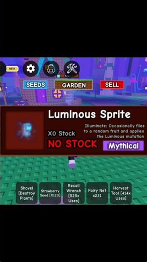 How to get luminous sprite F2P #roblox #growagarden