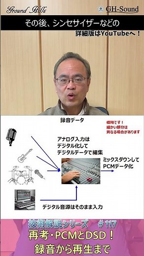 再考！PCMとDSD　ショート技術解説シリーズ117　録音から再生まで！　#PCM #DSD #ハイレゾ #音楽好き