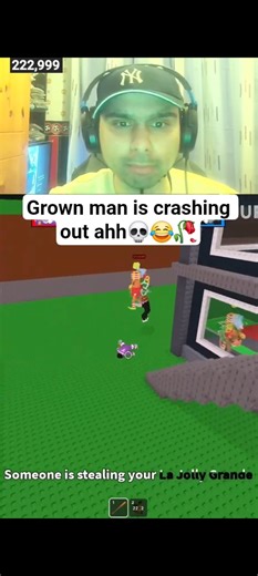 Grown man crashing out 💀 #roblox #robloxmemes #shorts