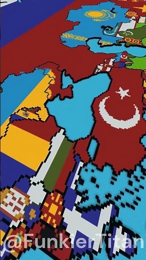 World Flag Map In Minecraft #worldgeography #worldmap #world #geography #mapping #minecraft