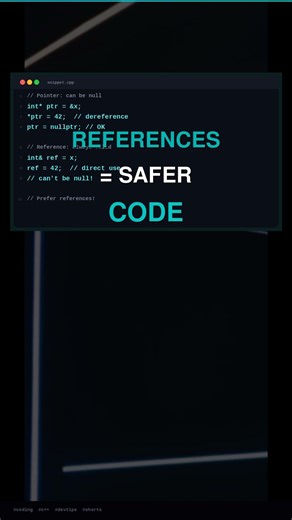 C++ References vs Pointers: The Key Difference! 💻 #shorts