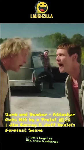 Dumb and Dumber – Attacker Gets Hit by a Train! 🚂😂 | Jim Carrey & Jeff Daniels Funniest Scene
