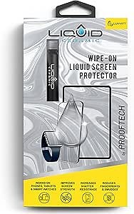 LIQUID CERAMIC Glass Screen Protector Scratch and Shatter Resistant Wipe On Nano Protection for All Phones Tablets Smart Watches for Up To 4 Devices - Bottle