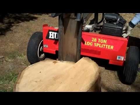 Vertical Log Splitting With 28 Ton Hydraulic Splitter