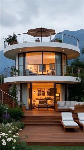 Insane Round Glass House in Nature | Luxury Circular Villa Tour#LuxuryHouse#shortsviral