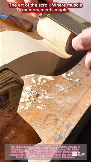 The art of the scroll: Where muscle memory meets maple. 🎻✨ #lutherie #craftsmanship