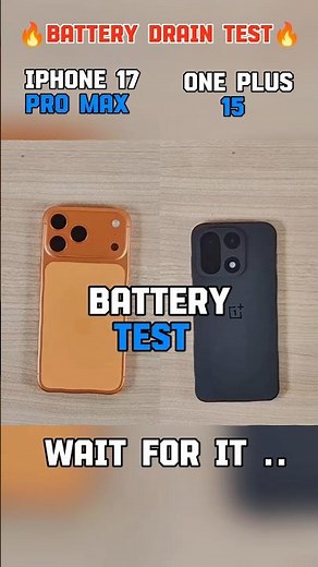 ⚡🔥 IPHONE 17 PRO MAX VS ONE PLUS 15🔥 BATTERY 🔋 TEST!!