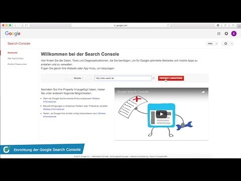 Anmeldung in der Google Search Console (Webmaster Tools)