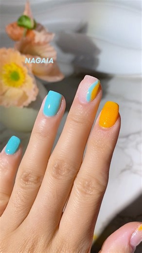 18K views · 126 reactions | All shimmering color combo ✨ tide and sunset combo with fairy vibe base  add a quick touch of dual curves to get your powder & liquid nails dipping unique ‍♀️ #glitternails #frenchnails #dippowdernails #nailsinspo #shimmernails | Nagaia Nail | Facebook