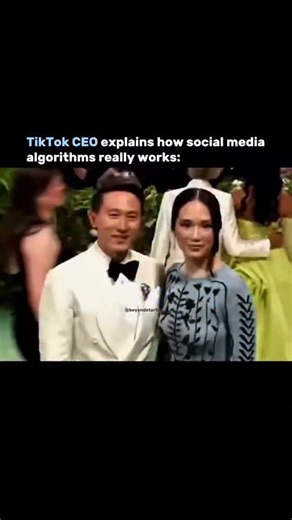 Inspire l Motivation l Wisdom on Instagram: "Tik Tok CEO Shou Zi Chew explained that Tik Tok's algorithm is fundamentally mathematical, based on pattern recognition and collaborative filtering. It doesn't show videos based on who you know but on "interest signals" like what you watch, like, and share. The system finds people with similar tastes and recommends videos liked by those users, predicting what you might enjoy before you even know it. Chew emphasized Tik Tok's unique vision to prioritiz