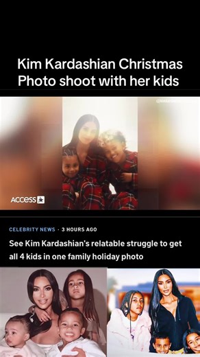 Kim Kardashian’s Christmas photo shoot with the kido’s. #kimkardashian #christmas #december #fyp #kanyewest