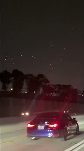 UFOs? Drones? Paper Lanterns? Taken February 17, 2025 at 7:10PM in Los Angeles, CA. #ufo #uap