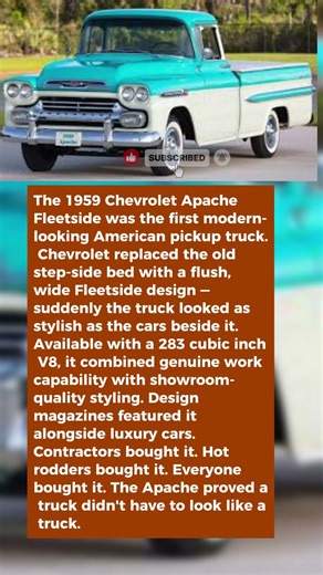 This Chevy Truck Looked Like Art and Worked Like a Machine — 1959 Apache