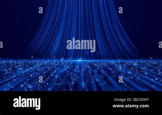Beautiful Luxury blue light flare sparkling particles layer trail award ceremony event, Digital Art, sphere tunnel for award Space background for event, party, carnival celebration, anniversary galaxy Stock Video Footage - Alamy
