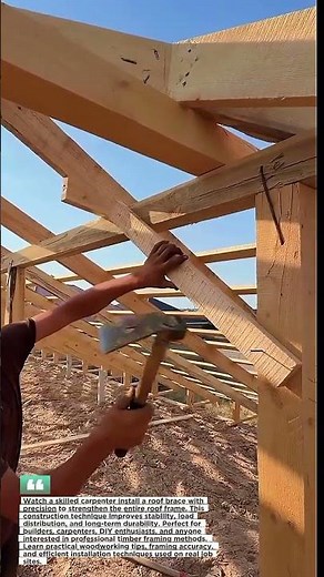 Perfect Roof Brace Installation Guide #Construction #Carpentry #Woodworking