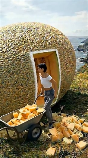 I Build a Luxurious House from a Giant Melon