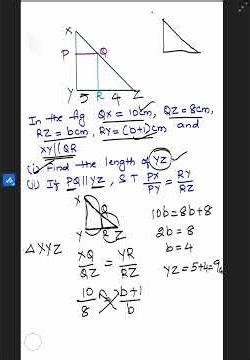 Class 10 Triangles: Find YZ & Prove Proportionality with Parallel Lines