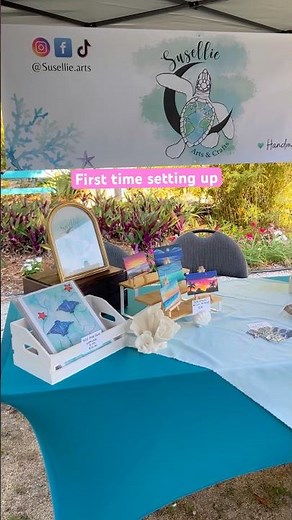 First time doing this vendor booth set up 🥰 #vendorbooth #craftfair #craftmarket #smallbusiness