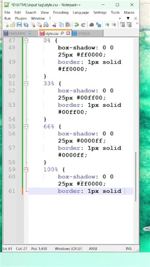 Glowing Table in HTML #html #coding #webdevelopment