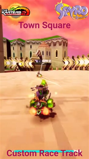 Town Square Custom Race Track: #TheKarters2 #SpyroTheDragon #SpyroMods