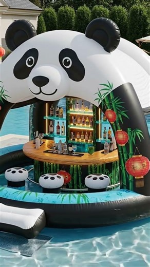 Ultimate Panda Inflatable Pool Bar for Summer Parties!