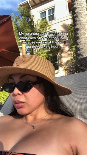 Curious Neighbors: Poolside Conversations During Work Hours