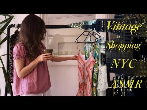 ASMR Vintage Shopping in New York Roleplay 🗽 Unboxing Y2K Wholesale Bundle 🗽Fabric Sounds 🗽