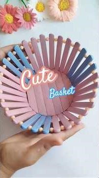 Cute Basket paint ✨🎀#viralshort #unfrez #trending #craft#paint#basketpaint#diy#unfrez