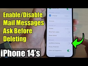 iPhone 14's/14 Pro Max: How to Enable/Disable Mail Messages Ask Before Deleting
