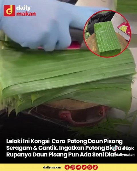 Cara Susun & Proses Daun Pisang Untuk Bungkus Makanan