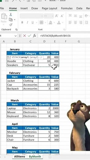 How To Use VSTACK In Excel