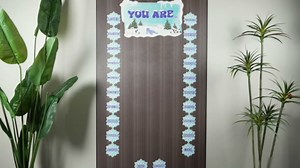 Winter Affirmation Station Bulletin Board Door Decoration Winter Snowflake Classroom Decor Christmas Motivational Positive Cutout Classroom Mirror Growth Mindset Decor for School Home Door Wall Supply
