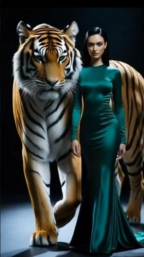 Woman&Tiger Merge in a Stunning Transformation Majestic Fusion! AGT #americagottalent #agt #talent