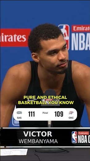 Wemby after Spurs upset Thunder in Vegas 🗣️