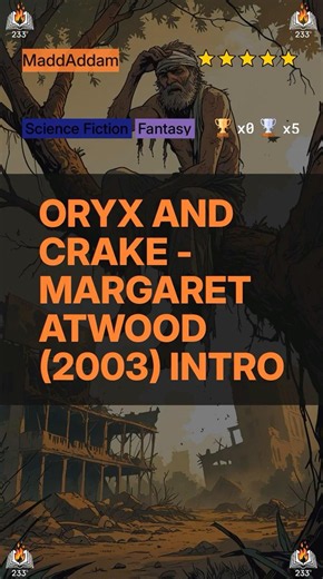 Oryx and Crake - Margaret Atwood (2003) Intro (MaddAddam - 1) - 4.01 ⭐️