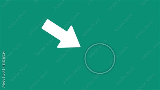 directional arrow bounce animation for motion graphics overlays. 3d white arrow pointer animation for overlay and video editing. looping bouncing white arrow animation with transparent 4k background.