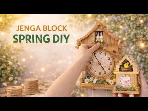 Jenga Block Cuckoo Clock DIY | One Idea, Two Versions | Tumbling Tower Blocks DIY